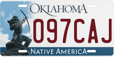 OK license plate 097CAJ