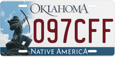 OK license plate 097CFF