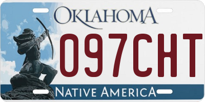OK license plate 097CHT