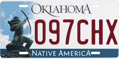 OK license plate 097CHX