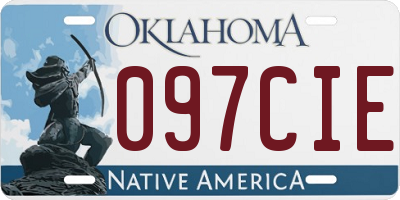 OK license plate 097CIE