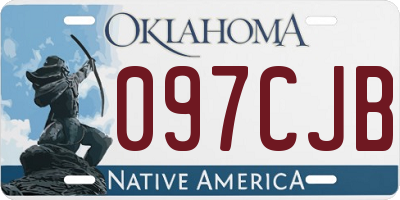 OK license plate 097CJB