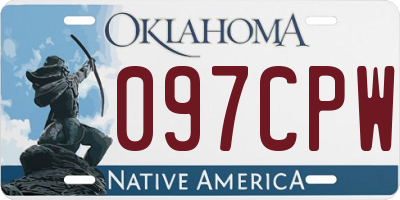 OK license plate 097CPW