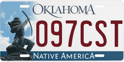 OK license plate 097CST