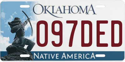OK license plate 097DED
