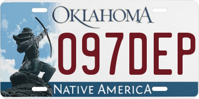 OK license plate 097DEP