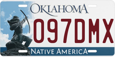 OK license plate 097DMX