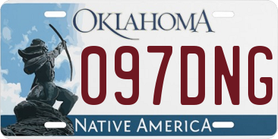OK license plate 097DNG