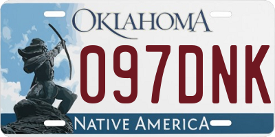 OK license plate 097DNK