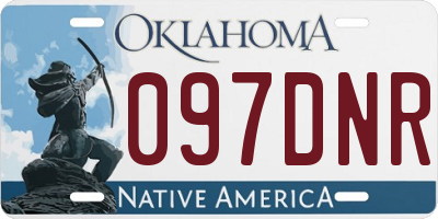 OK license plate 097DNR