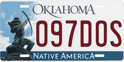 OK license plate 097DOS