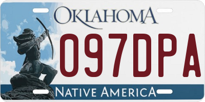 OK license plate 097DPA