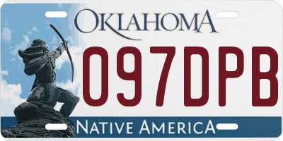 OK license plate 097DPB