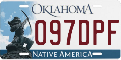 OK license plate 097DPF