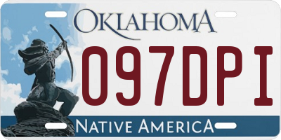 OK license plate 097DPI
