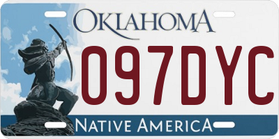 OK license plate 097DYC
