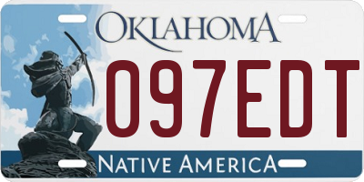 OK license plate 097EDT