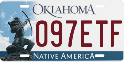 OK license plate 097ETF