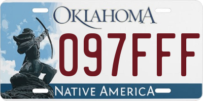 OK license plate 097FFF