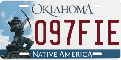 OK license plate 097FIE