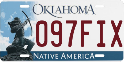 OK license plate 097FIX