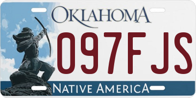 OK license plate 097FJS