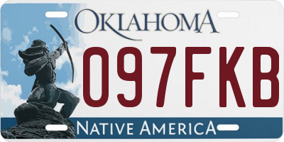OK license plate 097FKB