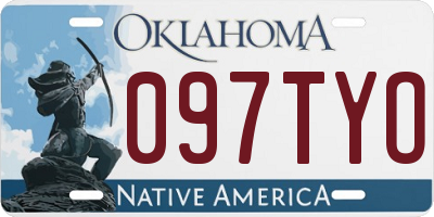 OK license plate 097TYO
