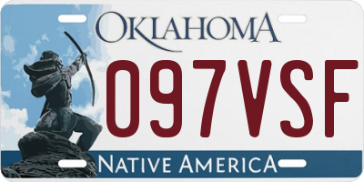 OK license plate 097VSF