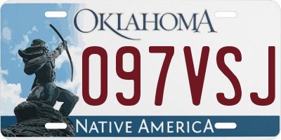 OK license plate 097VSJ