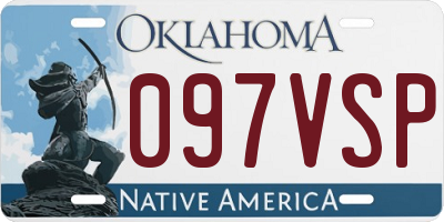 OK license plate 097VSP