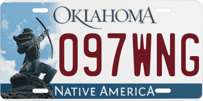 OK license plate 097WNG