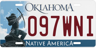 OK license plate 097WNI