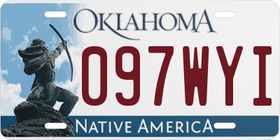 OK license plate 097WYI