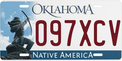 OK license plate 097XCV