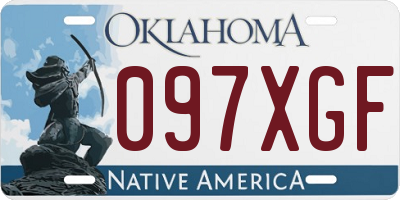 OK license plate 097XGF
