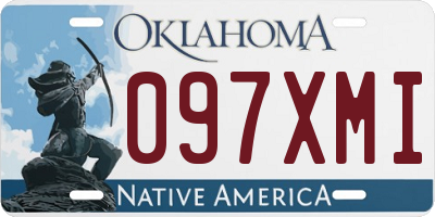 OK license plate 097XMI