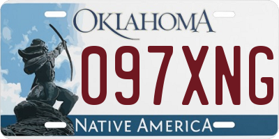 OK license plate 097XNG