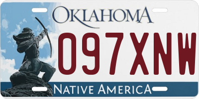 OK license plate 097XNW