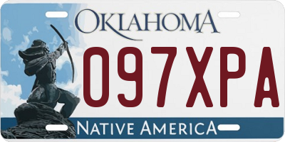 OK license plate 097XPA