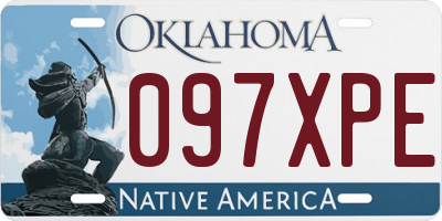 OK license plate 097XPE