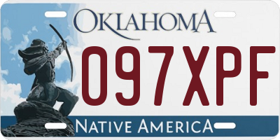 OK license plate 097XPF