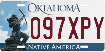OK license plate 097XPY