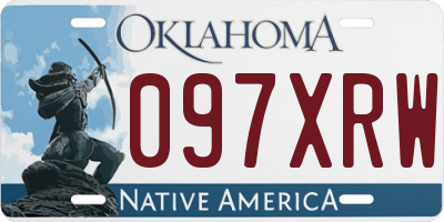 OK license plate 097XRW