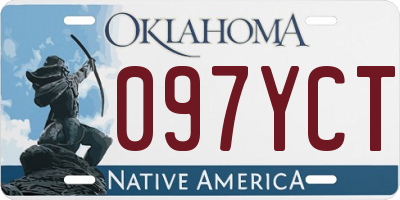 OK license plate 097YCT