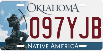 OK license plate 097YJB