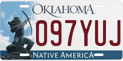 OK license plate 097YUJ