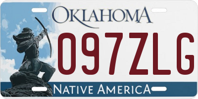 OK license plate 097ZLG