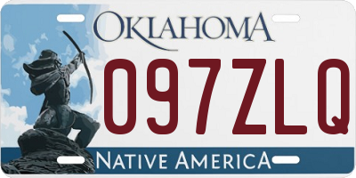OK license plate 097ZLQ
