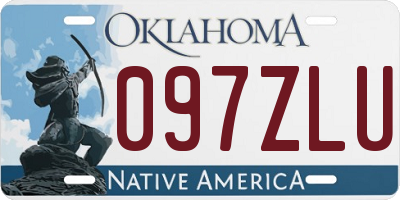 OK license plate 097ZLU